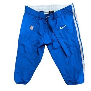 2023 Detroit Lions NFL Game Issued Worn Blue Pants Nike DRI-FIT Size 44 Long